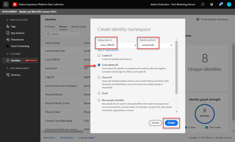 Create Namespaces